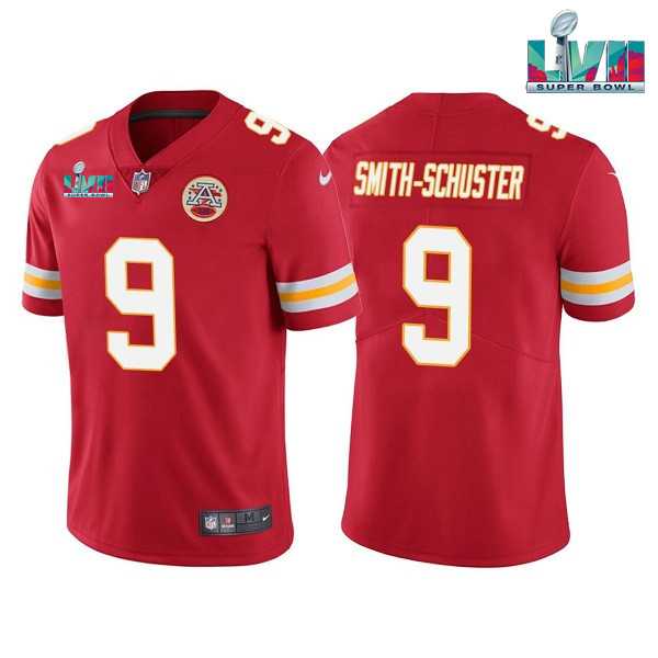 Men & Women & Youth Kansas City Chiefs #9 JuJu Smith-Schuster Red Super Bowl LVII Patch Vapor Untouchable Limited Stitched Jersey